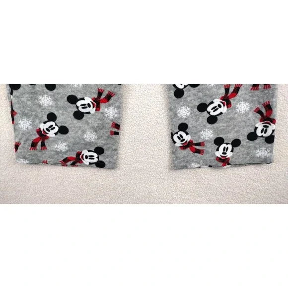 Disney Mickey Mouse Snowflake Pajama Pants Women's 2X Gray Fleece Sleepwear‎ - Picture 12 of 14